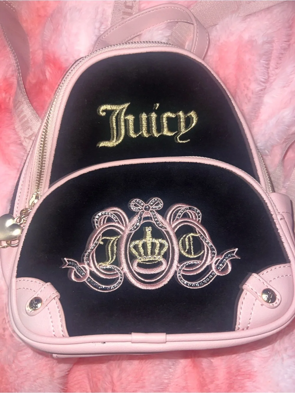Y2K Juicy Couture Purse Backpack Vintage Coquette Mcbling Indie Sleaze Bag